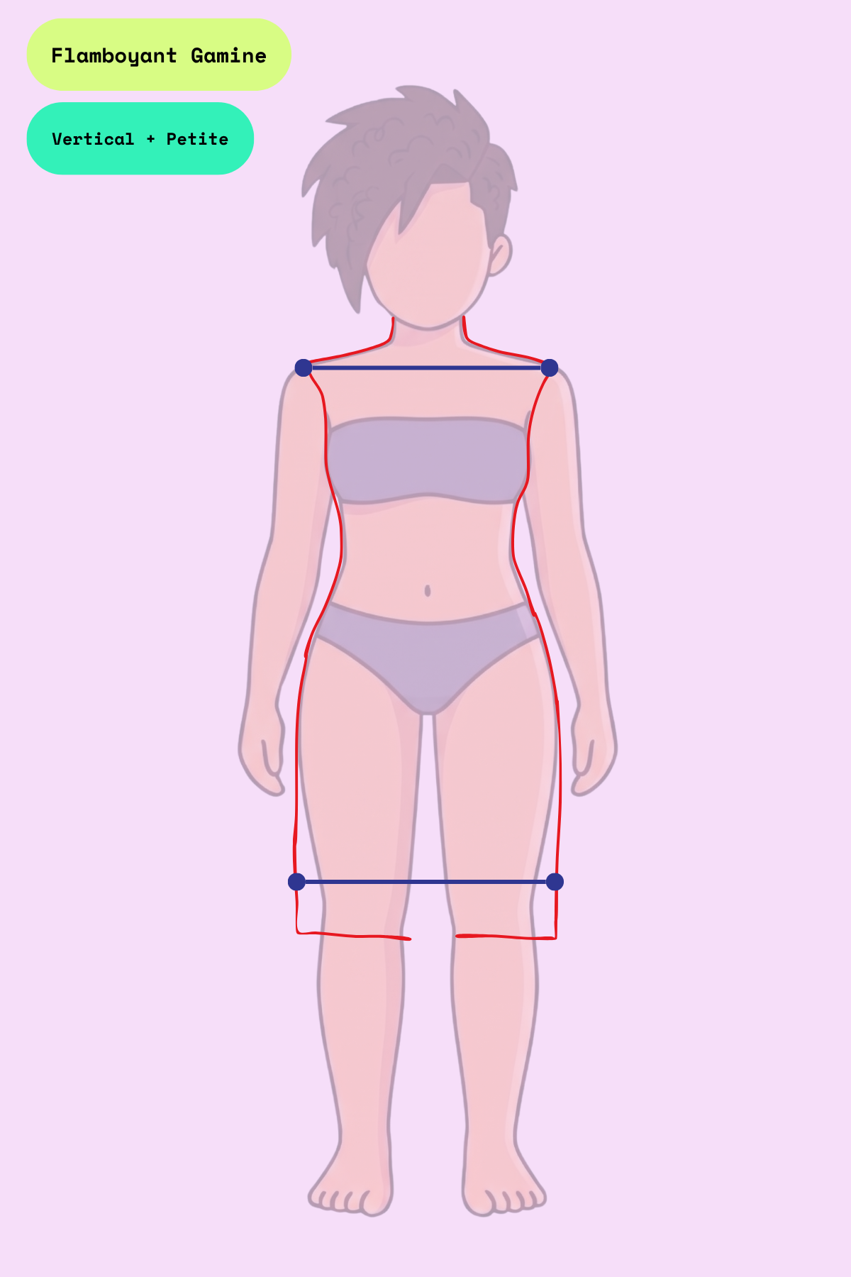 Personal Line sketch for Flamboyant Gamine