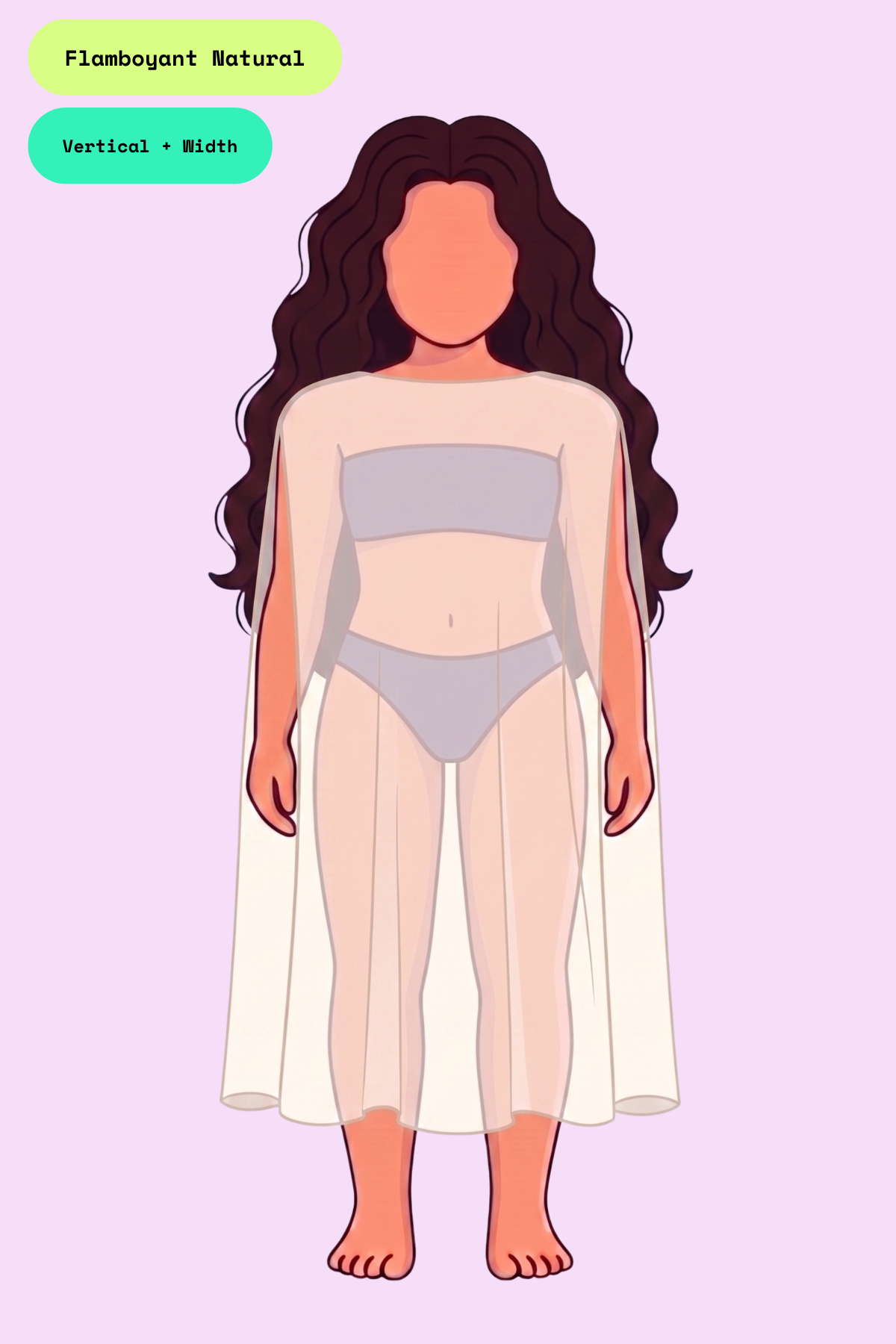 Imaginary fabric drape for Flamboyant Natural