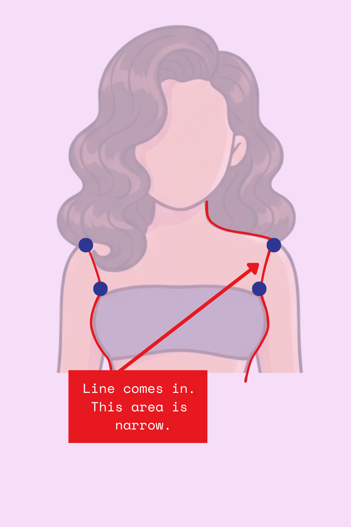 Shoulder dot placement for Theatrical Romantic